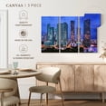 thumbnail image 4 of Elephant Stock Miami Downtown Skyline Aerial Wall Art - Horizontal Multi Panel Canvas - Living Room Wall Decor - City Multi Panel - Blue And Purple Decor By Susanne Kremer - 23" x 14", 4 of 4