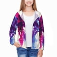 thumbnail image 3 of Cauagu Dual Skulls Colorful Fusion Print Sun Protection Jacket for Teen,Full-Zipper Long Sleeve Sun Shirts with Pockets UV Hoodie Shirts Outdoor Athletic Jacket-Large, 3 of 7
