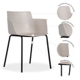 thumbnail image 3 of Set 4 Sillas Potenza Comedor, Jardin, Oficina, Plastico y Base Metalica Mundo In Potenza, 3 of 9