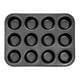 thumbnail image 1 of Bandeja para hornear cupcakes de acero al carbono de alta resistencia, molde para pasteles con forma de cupcakes en miniatura de 12 tazas, bandeja para hornear cupcakes antiadherente, molde para, 1 of 8