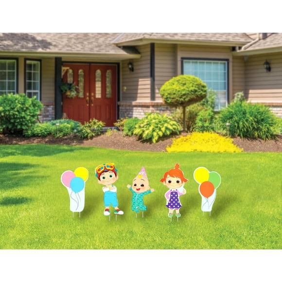 Carteles de Jardín de Cumpleaños CoComelon Seasons con Personajes de 18"