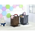 thumbnail image 4 of Staci Multifunction Foldable Storage Bin (Brown), Durable Fabric with Heavy Duty Metal Frame., 4 of 5