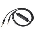 thumbnail image 1 of Cable de auriculares para juegos portátil negro TPE con conector chapado en oro de 3,5 mm a 3,5 mm antiinterferencias para Logitech A10, 1 of 8