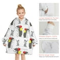 thumbnail image 6 of Cute Hedgehog Apple Blanket Hoodies for Kids 6-13YR Oversize Wearable Blanket Hoodies for Boys Girls Teens, 6 of 7