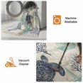 thumbnail image 5 of Teal Blue Coastal Kitchen Runner Rug 2'x4',Sea Turtle Nautical Coral Summer Beach Washable Rug with Tassels,Non Slip Woven Cotton Bathroom Rugs Hallway Carpet for Foyer Bedroom Entry Back Door Decor, 5 of 9