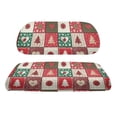 thumbnail image 2 of Pzuqiu Christmas Patchwork 2-Piece Golf Cart Seat Covers | Breathable Washable Protective Set for Most 2-Seater Golf Carts, 2 of 10