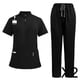 thumbnail image 1 of Conjunto De 2 Piezas De Uniforme De Enfermería, Pantalón Para Salón De Belleza, Spa, Cosmetología, Peluquero De Mascotas, 1 of 10