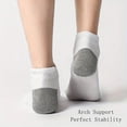thumbnail image 6 of 5 Pairs Ankle Compression Socks for Women & Men, Low Cut Sport Socks for Running, Athletic, Cycling, White, 6 of 6