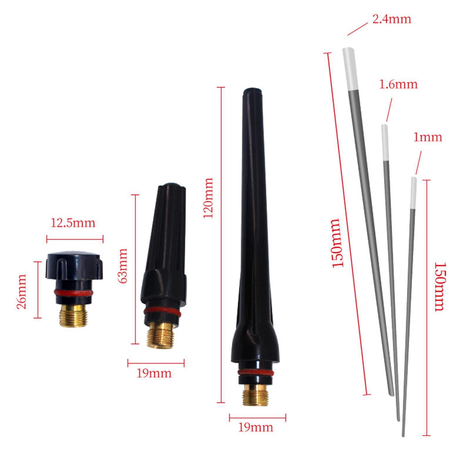 Tasse Verre Collet Lentille Gaz Torche TIG - Accessoire Soudage TIG-17/18/26 - Compatible Tungstène 2.4mm