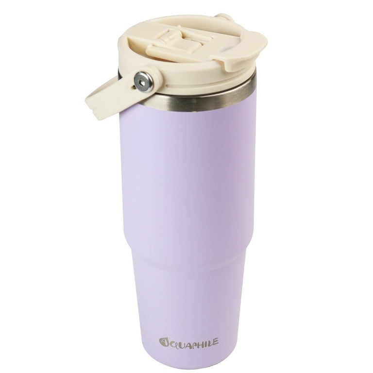 AQUAPHILE 30 oz Insulated Stainless Steel Water Bottle, Lavender