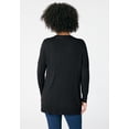 thumbnail image 3 of Roaman's Women's Plus Size Drop Needle Cardigan Lightweight Sweater Knit, 3 of 4
