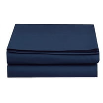 Elegant Comfort 1 Piece 18 inc Fitted Sheet Queen Navy - Solid Print 1500 Series Polyester
