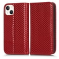 thumbnail image 2 of Nalacover for iPhone 14 Wallet Case, 360 Protection Premium Leather Anti-Scratch Magnetic Closure Flip Kickstand Credit Card Slots Protective Phone Cover For iPhone 14 - 6.1", Winered, 2 of 7