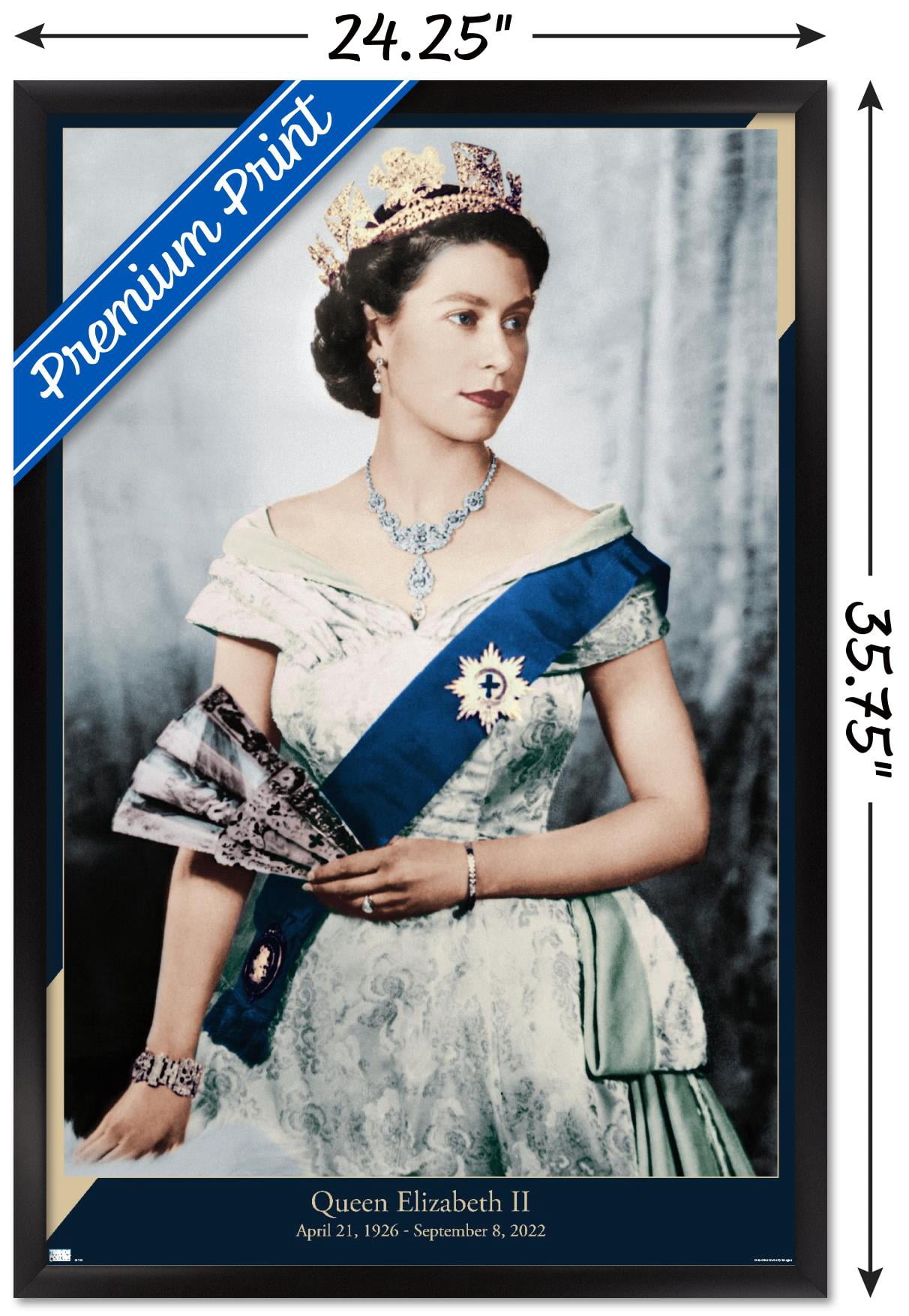Queen Elizabeth II - Queen Wall Poster, 22.375" x 34" Framed