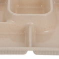 thumbnail image 4 of 1Ensemble Assiettes à Compartiments Beige Assiette Compartimentée en Plastique Compatible Micro-Ondes Bureau Lunch, 4 of 8