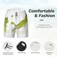 thumbnail image 3 of KLL Hunting Frog for Mens Swim Trunks Quick Dry Swim Shorts with Built-in Compression Liner Funny Swimwear Bathing Suits-3X-Large, 3 of 6