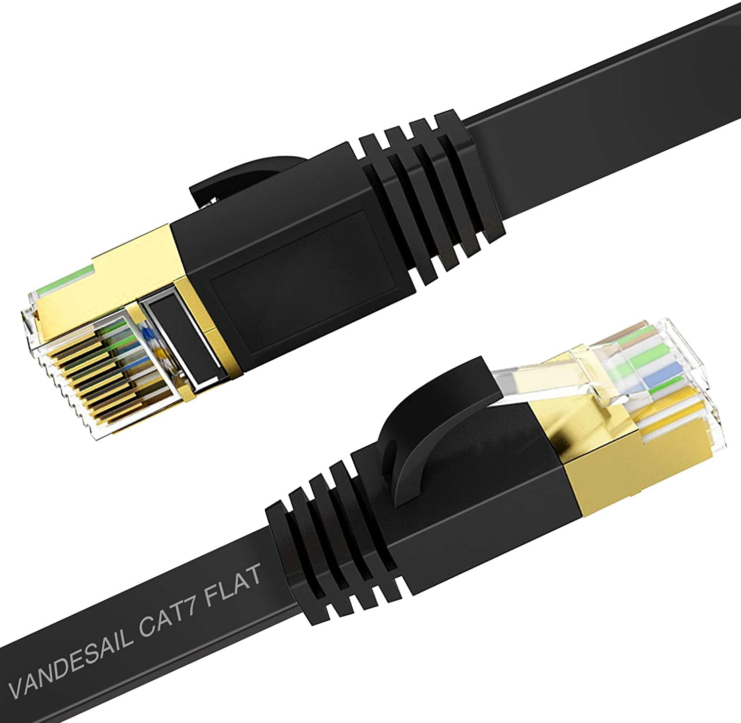6ft~100ft Black Category 7 Cat7 RJ45 LAN Network Ethernet Patch Cable Cord CA 