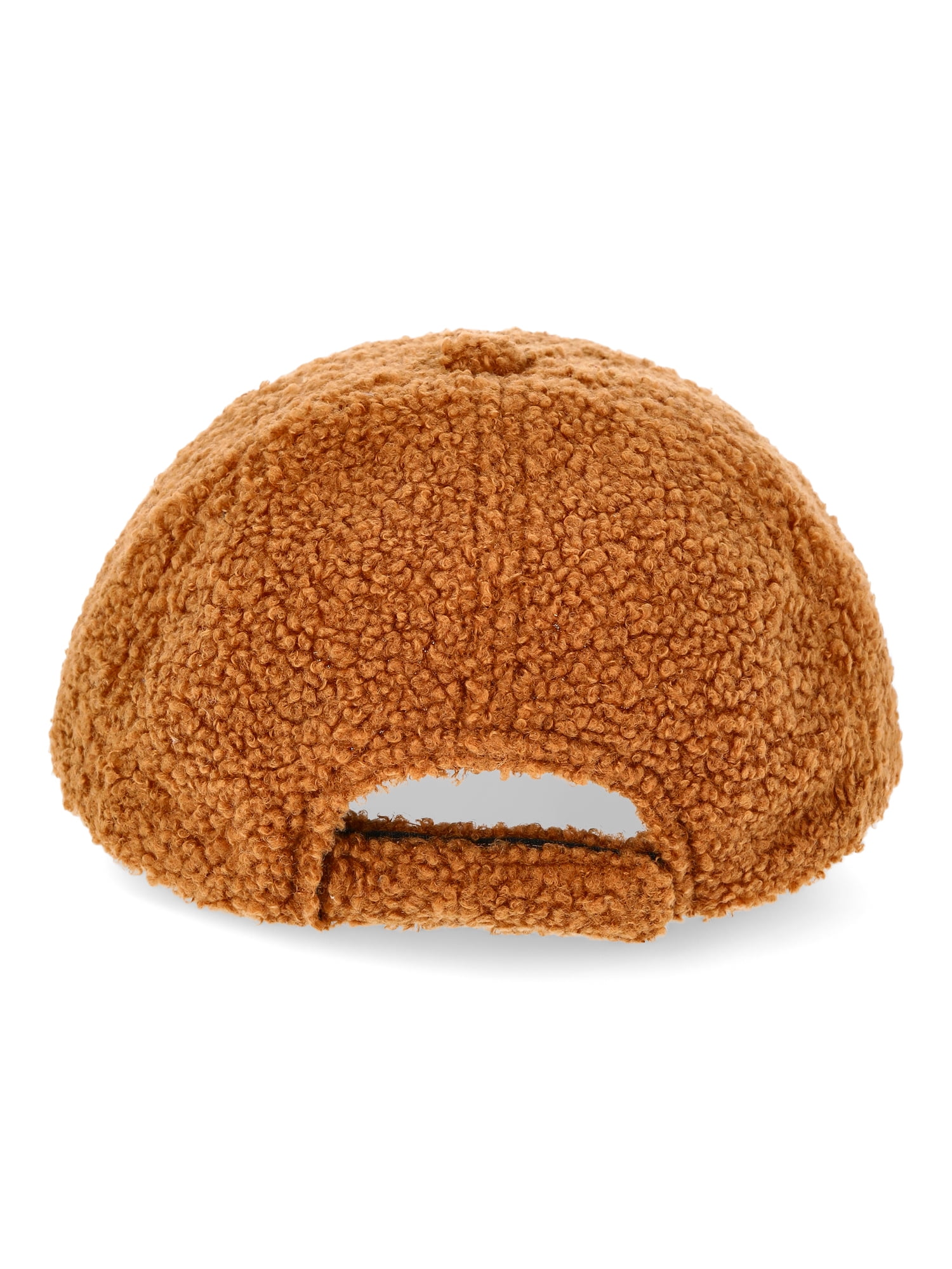 Wonder Nation Boys Faux Shearling Baseball Hat with Smiley Patch, One Size Fits Most