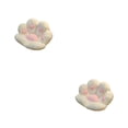 thumbnail image 1 of Ounissouiy Cojín con forma de pata de gato, sofá de felpa relleno, colchón Tatami para interiores, almohadilla para silla perezosa para Blanco 2piezas, 1 of 6