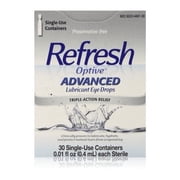 Refresh Optive Advance Triple Action Optical Drops, Unisex, 30ct, 3-Pack