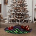 thumbnail image 4 of Fuzoiu Mardi Gra Geometric Print Christmas Tree Skirt,Xmas Christmas Decorations,Xmas Tree Mat for Farmhouse Holiday New Years Home Party Decor Tree Rugs-30", 4 of 6