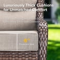 thumbnail image 6 of Jentlehouse Luxury Outdoor Swivel Rocking Chairs Set of 2,Outdoor All-Weather Wicker Rattan Patio Gliders with 6'' Thick Cushions and High Back for Balcony Porch Deck Lawn Poolside, 6 of 9