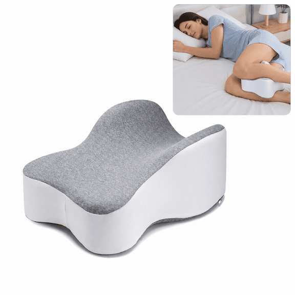 Long Knee Pillow for Side Sleepers, Memory Foam Leg Pillow for Sciatica,Knees,Hips,Joint and Back Pain Relief When Side Sleeping Spine Alignment Support for Knee Surgery Recovery