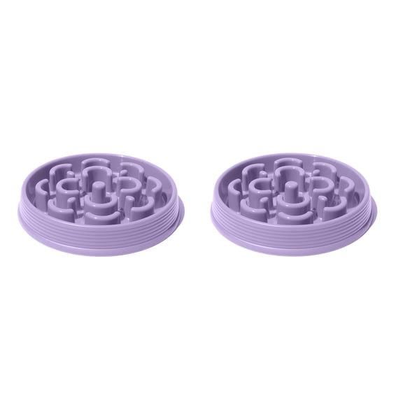 Slow Chow Medallion Polypropylene Slow Feeder - Large - 7 Cups - Lilac