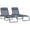 Gray#2, variant on Outdoor Sofa, Folding Chaise Lounge Pool Chair, Patio Sun Tanning Chair, Outdoor Lounge Chair with 4-Position Reclining Back, Breathable Mesh Seat for Beach, Yard, Patio, Gray, Gray Patio Furniture