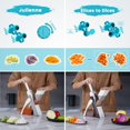 thumbnail image 4 of Safe Mandoline Slicer for Kitchen, 5 in 1 Vegetable Food Chopper, Potato French Fry Cutter, Adjustable Thickness 0.1-8 mm, Kitchen Chopping Artifact Fast Meal Prep (Gray), 4 of 6