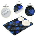 thumbnail image 4 of Dish Drying Mat Microfiber Kitchen Pad Large Counter Absorbent Dish Mats Drainer Rack 18"x24" Blue Snowflake Pattern, 4 of 7