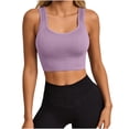 thumbnail image 2 of Sentmoon Débardeurs pour Femmes Col Rond Sans Manches Basiques Hauts pour Femmes Été Couleur Unie Coupe Régulière Chandail pour Femmes pour le Gym et l'Entraînement Rouge Melon D\'eau m, 2 of 7