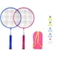 thumbnail image 1 of Versión ordinaria para niños [rosa azul] raquetas para niños 2 + 5 pelotas + bolsa para raquetas - raqueta terminada - raqueta de bádminton para niños Adepaton LKX-0933, 1 of 8