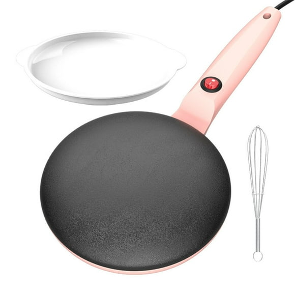 Instant Crepe Maker 8" Griddle Crepe Maker Non Stick Pan Auto Thermostat Handheld Long Handle Portable Breakfast Maker For Pancake Chapati