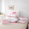 thumbnail image 6 of Feelyou Dreamy Pink Bow-tie Twin Bedding Sets 7pcs, Butterfly Animal Bedding Comforter Set, 6 of 8