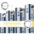 thumbnail image 6 of Navy Blue Anchor Nautical Blackout Curtains for Bedroom/Living Room, Thermal Insulated Kitchen Curtains, Blue Coastal Ocean Grommet Darkening Window Treatment Drapes 27.5"x39"x2, 6 of 8