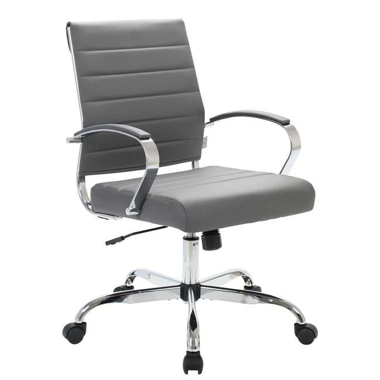 benmar leather office chair grey product