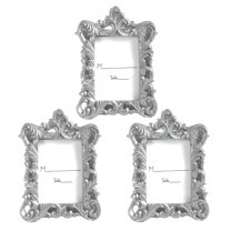 DESIGNICE 3Pcs Vintage Picture Frames,Simple Classic Wall Frames,Visual Focus Family Picture Frame,5.91"X3.94",Silver