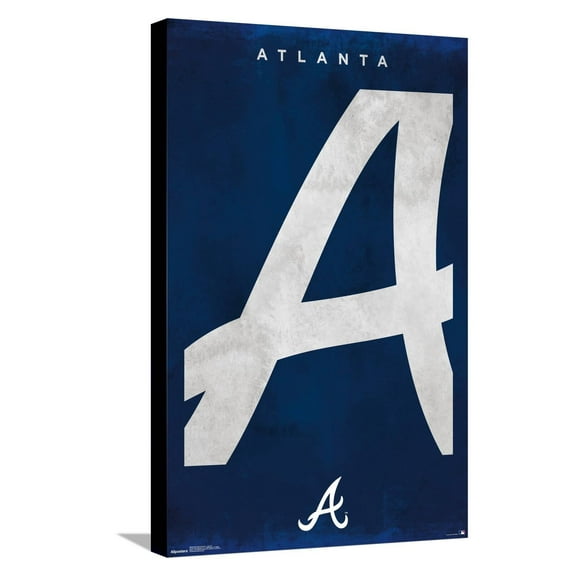 MLB Atlanta Braves - Logo 25 Canvas Wall Poster, 14.725" x 22.375"