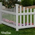 thumbnail image 2 of 3.5ft Tall (1 Post) Fence Finishing Post for WamBam All American No Dig White Picket Fence, Easy Install Outdoor Fence for Backyard or Patio, Outdoor Fencing, No Dig Fence Panels, ZP19046, 2 of 7