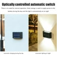 thumbnail image 4 of 2 uds colector Solar luces arriba y abajo lámparas solares impermeable interior exterior LED luz de pared para jardín Patio garaje camino de entrada, 4 of 7