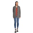 thumbnail image 2 of Jason Maxwell Women’s and Women’s Plus Size Faux Shearling Button Down Shacket, Sizes S-3X, 2 of 5