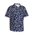 thumbnail image 2 of Uemuo Daisies Flowers Printed Regular Fit Short Sleeve Casual Hawaiian Shirt for Men,Aloha shirt,Tropical shirt,Floral print shirt,Vacation Beach shirt-XX-Large, 2 of 9