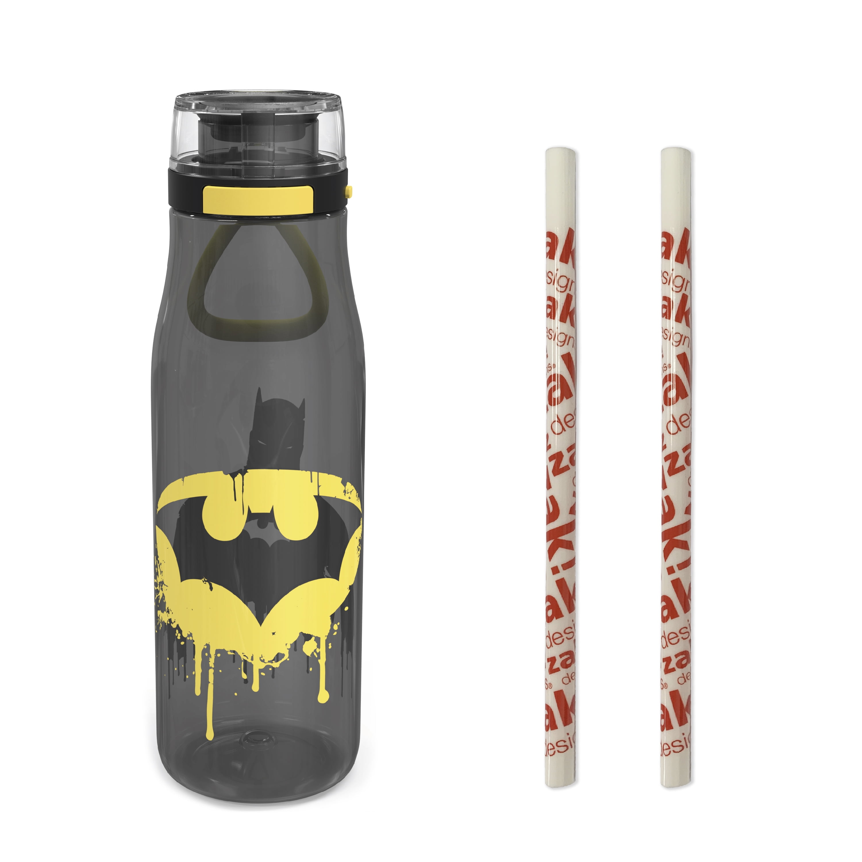 Zak Designs 25 oz. Plastic Water Bottle Push Button Action Locked Lid