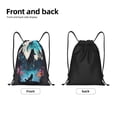 thumbnail image 6 of Japuie Artistic Moon Valley Wolf Print Drawstring Backpack,Drawstring Bags, Draw String Back Bag,Sport Gym Bag for Sports, Gym, Travel, Swimming, Beach -Medium, 6 of 7