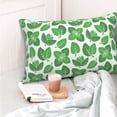 thumbnail image 4 of Salouo Green Leaves Pattern Pillow Cases,1PC Pillow Covers with Envelope Closure Decorative Pillow Case for Bed Couch,Pillows Not Included-14"x20", 4 of 6