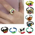 thumbnail image 4 of SIEYIO Adjustable Size Rings Ugly Doll Style Rings Cute Cartoon Character Women Jewelry, 4 of 20