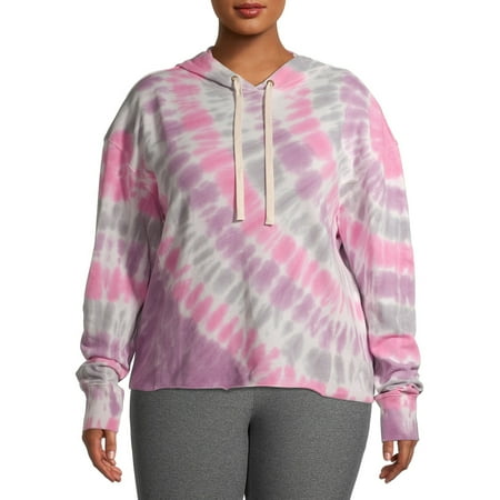 No Boundaries Juniors' Plus Tie Dye Hoodie