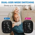 thumbnail image 5 of Tensiómetro automático de brazo para uso doméstico con pantalla LED digital, brazalete ajustable de 9-17 pulgadas con memoria para 2 199 lecturas (blanco), 5 of 5