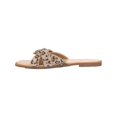 thumbnail image 2 of Olivia Miller Womens Marianne Rhinestone Square Toe Slide Sandals, 2 of 3
